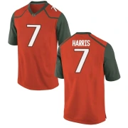 Men's Miami Hurricanes Jaden Harris Jersey - Game Orange