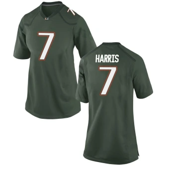 Women's Miami Hurricanes Jaden Harris Alternate Jersey - Game Green