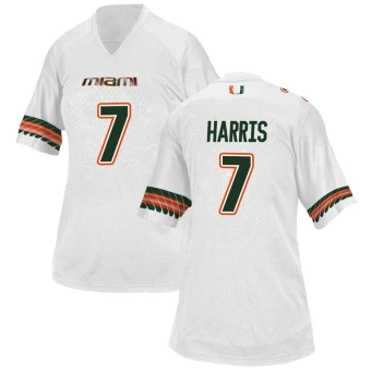 Women's Miami Hurricanes Jaden Harris Alternate Jersey - Game White