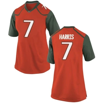 Women's Miami Hurricanes Jaden Harris Jersey - Game Orange