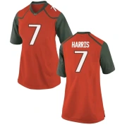 Women's Miami Hurricanes Jaden Harris Jersey - Replica Orange