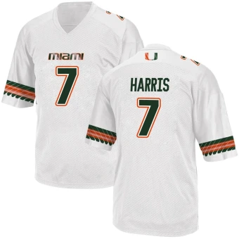 Youth Miami Hurricanes Jaden Harris Alternate Jersey - Game White